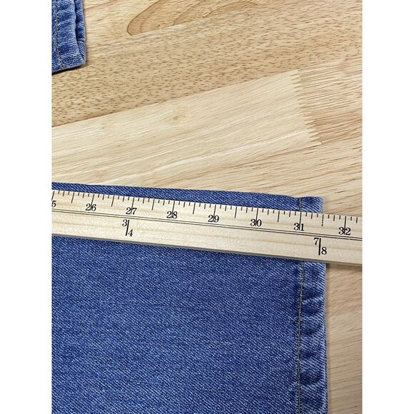 Les‎ Benjamins Denim Jeans Woman's 31x31.5 Tagged (28) Embroidered Spell Out - Picture 6 of 14